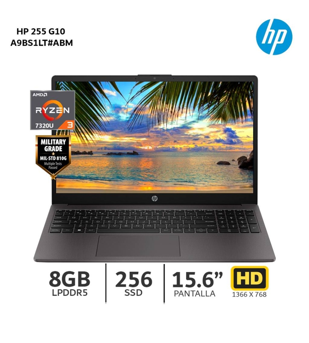 Laptop HP 255 G10 Ryzen 3 | 8GB RAM 256GB SSD 15.6 HD - Imagen 2